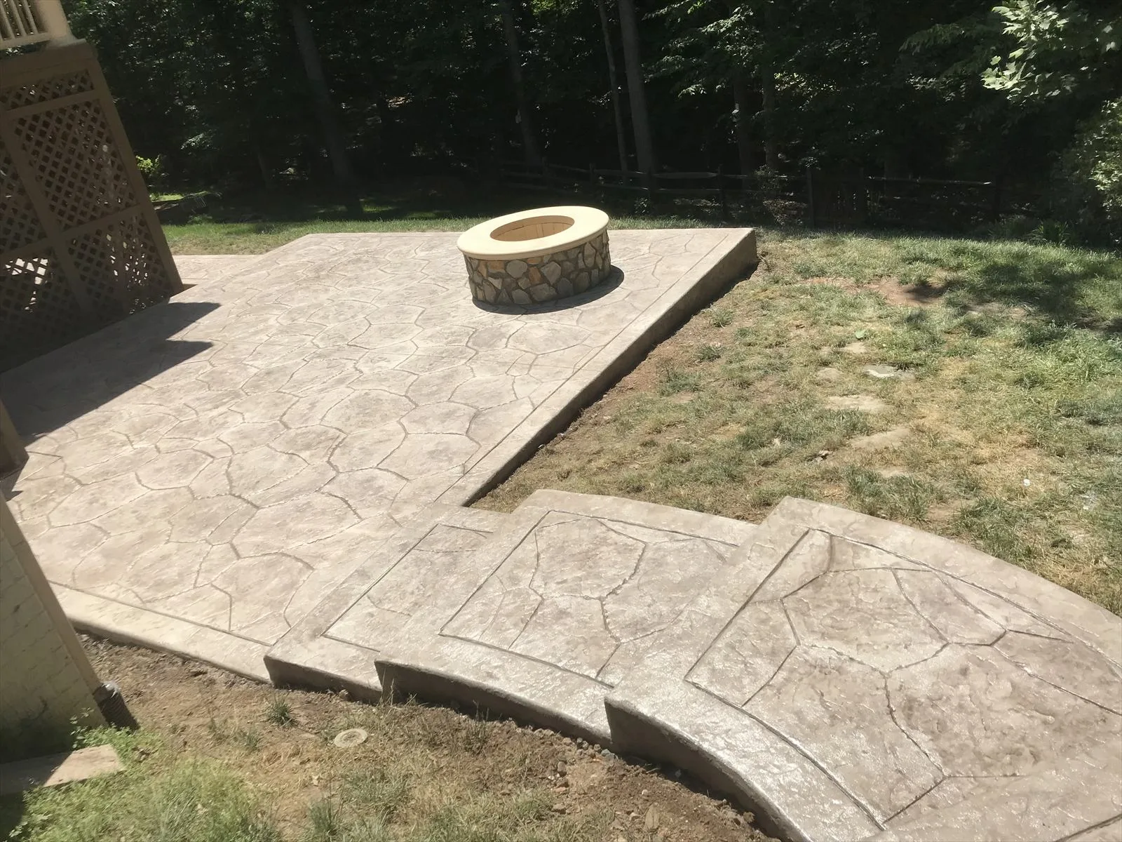Stamped concrete patio by Actaeon for a residential property